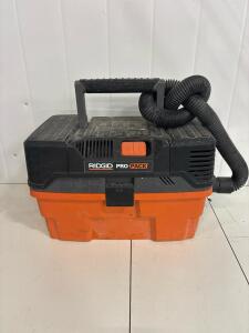 RIDGID Pro Pack WS0400VA Portable 4-Gallon Wet/Dry Shop Vacuum, 5.0 HP, 20 ft Cord, Wands, Hose ( tested)