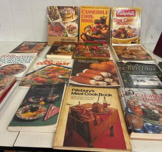 The good house keeper, better homes and garden, Campbells pilsbury cook books and many more.