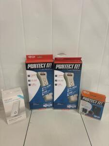 (2)Tripp Lite surge protector model #:SUPER7 ,Tripp Lite surge protector model #:SK5 BUCAM, TP-LINK