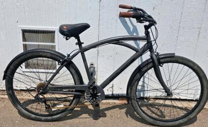Kent Bayside Men's Cruiser Bicycle, 7-Speed, 26" Wheels, Matte Black