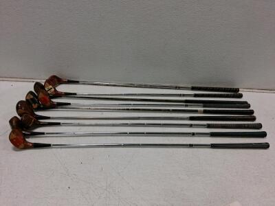 Vintage PowerBilt Citation & Kyodan Wood Golf Clubs Set &ndash; Driver, 3 Wood, 4 Wood, Steel Shafts