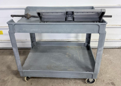 Rubbermaid-Style Plastic Utility Cart, 2-Shelf, 45x25&rdquo;, Heavy Duty, with Industrial Clamp