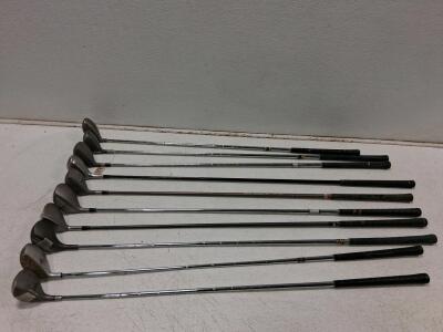 Mixed Lot of Vintage Metal Woods - Drivers & Fairway Woods, Right-Handed, Steel Shafts (10 Clubs)