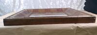 (1) Foux Leather Framed Hanging Mirror - 2