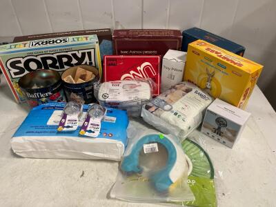 Family Board Games & Baby Care Lot &ndash; Sorry!, UNO, Smart Ass, Diapers, OXO Tot, Avent, More