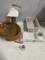 Bulk Mixed Kitchenware & Bakeware Lot: Glass, Ceramic, Metal Pieces, Baskets, Electric Slicer, 22 Items - 4