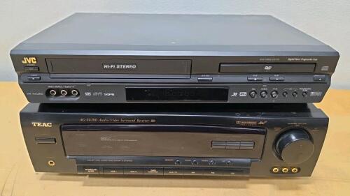 JVC HR-XVC26U DVD VCR Combo & TEAC AG-V4200 Surround Receiver w/ Serial Numbers