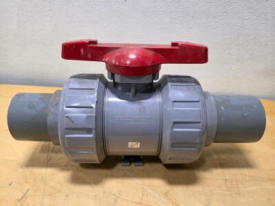 Asahi AV V21LVCES4100 Ball Valve DN100 (4"), C-PVC, Double Union, 150psi, EPDM Seal, Japan