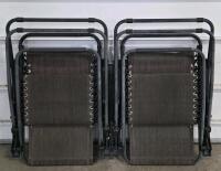 Zero Gravity Lounge Chairs, Set of 2, Metal Frame, Mesh Fabric, Adjustable Headrests