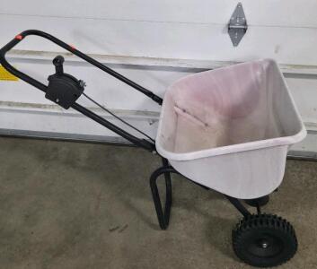 EarthWay 2050P Walk-Behind Broadcast Spreader, 80 lb Capacity, Pneumatic Tires