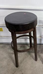 Padded Bar Stool, Wood Frame, Footrest,