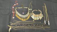 10+ Piece Costume Jewelry Lot: Boho, Coin, Beaded, Pendant & Choker Statement Necklaces Mixed Styles