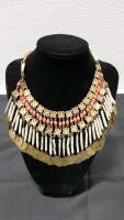 10+ Piece Costume Jewelry Lot: Boho, Coin, Beaded, Pendant & Choker Statement Necklaces Mixed Styles - 3