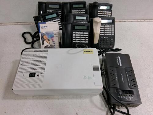 Comdial DX-80 Digital Phone System Bundle &ndash; 7 Handsets, KSU, Minuteman UPS, User Guide Included