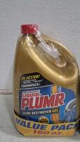 Liquid-Plumr 160oz, Lysol Power Clinging Gel 2x24oz Pack, LA&rsquo;s Awesome 32oz All-Purpose Cleaners - 2