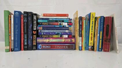 25-Book Children&rsquo;s & YA Lot: Patterson, Riordan, Shan, Baldacci, Mixture of Series & Library Editions