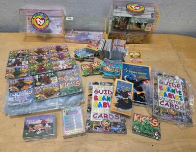 Beanie Babies Official Club Collector Cards Lot w/ Guides, 4 Cases, 400+ Cards, 1998&ndash;2000