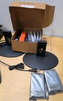 Bulk Lot: Keyboards (Logitech K350), Dell SAS Hard Drives, Monitor Stands, Cables Included - 2