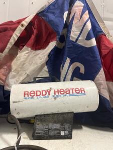 Reddy Heater RLP35 Propane Forced Air Heater, 35,000 BTU, Heats Up to 820 sq. ft.