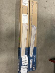 (2) Lithonia Lighting FMLWL 48 840 LED Wraparound Light, 4ft, 4000K, 4600 Lumens, 40W