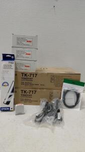 Kyocera TK-717 Toner, Epson 7753 Ribbon, UGREEN HDMI, Accessory Lot &ndash; Sealed, OEM Stock
