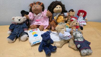 Vintage Cabbage Patch Kids, Boyds Bears, and More &ndash; Collectible Doll and Plush Lot