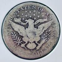 1906-S Barber Half Dollar, 90% Silver, San Francisco Mint, Circulated, 50&cent; Coin - 3