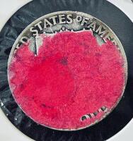 1950 Franklin Half Dollar 90% Silver Coin, Circulated, Red Residue Reverse, In 2x2 Holder - 3