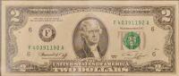 1976 U.S. Federal Reserve $2 Bill &ndash; Two Dollar Note, Used, Series F41562026A & F40391192A - 4
