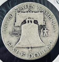 1951 Franklin Half Dollar U.S. Silver Coin - 3