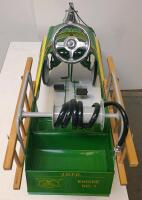 John Deere Fire Department Engine No.1 Pedal Car, Alpha International, Steel, Wood Ladders, Bell - 2
