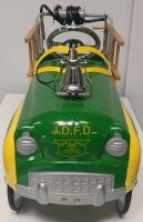 John Deere Fire Department Engine No.1 Pedal Car, Alpha International, Steel, Wood Ladders, Bell - 4