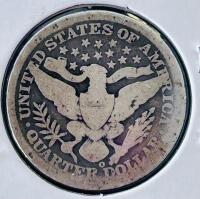 1893-O Barber Quarter Dollar, 90% Silver, G4, New Orleans Mint, 25&cent; U.S. Coin - 3