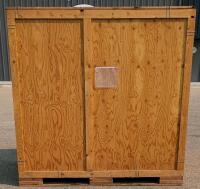 (9) Large Heavy-Duty Plywood Shipping Crates, Steel Brackets, Lot of 9 Total - 2