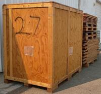(9) Large Heavy-Duty Plywood Shipping Crates, Steel Brackets, Lot of 9 Total - 6