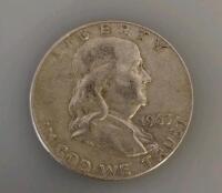 1963 Franklin Half Dollar, 90% Silver, Circulated, Liberty Bell Reverse, U.S. Coin (Unverified)