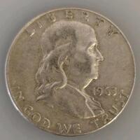 1963 Franklin Half Dollar, 90% Silver, Circulated, Liberty Bell Reverse, U.S. Coin (Unverified) - 2