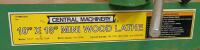 Central Machinery 10" x 18" Mini Wood Lathe, 1/2 HP, 5-Speed, Tool Chest & Tool Set - 3
