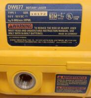 DEWALT DW077 Rotary Laser Level, Self-Leveling, 800 RPM, Digital Detector, Case, Remote - 5
