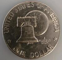 Pair Of 1776-1976 Eisenhower Bicentennial Dollar Coins, Block Letter Reverse, Cupronickel - 4