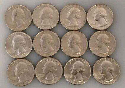 1976 Bicentennial Washington Quarters &ndash; Drummer Boy Reverse &ndash; 12 Circulated U.S. Coins