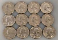 1976 Bicentennial Washington Quarters &ndash; Drummer Boy Reverse &ndash; 12 Circulated U.S. Coins