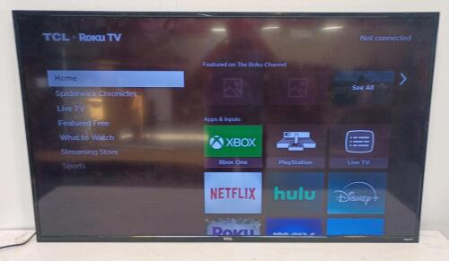 TCL 48" 4K UHD Roku TV, Smart LED, 3x HDMI, Ethernet, Feb 2018,
