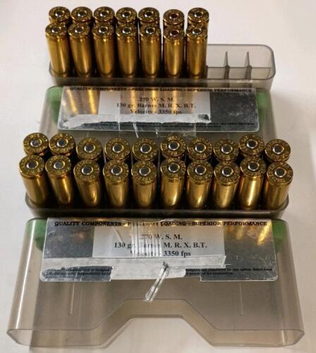 .270 WSM 130Gr Barnes MRX BT Handloaded Ammunition &ndash; 34 Rounds