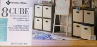 Member's Mark 8 Cube Room Organizer, 8 Bins, Espresso/Beige, 57.6" W, Engineered Wood, Anti-Tip Kit - 2