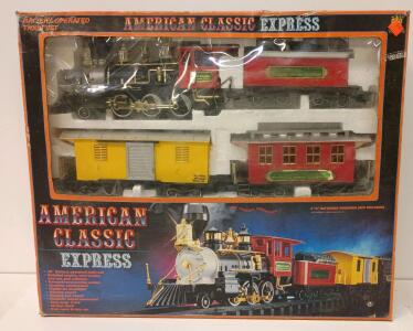 American Classic Express No. 6080 Battery-Powered Train Set, 20Ft Snap Track, 4 Cars, Boxed