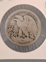 Walking Liberty Half Dollar, San Francisco Mint, 90% Silver, Unknown Date, Circulated - 2