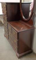 Kincaid Solid Cherry 9 Drawer Dresser with Attached Oval Mirror - 5