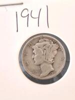 1941 And 1942 Mercury Dimes, 90% Silver, Philadelphia Mint, Liberty Winged Head, Adolph Weinman - 2