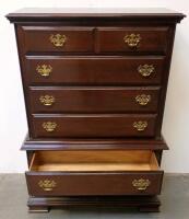 Kincaid Cherry 6 Drawer Chest of Drawers, Model 79-115, Brass Hardware, Made in USA, 1993 - 3